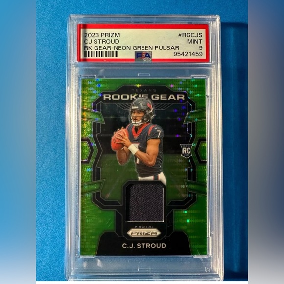 CJ Stroud 2023 Panini Prizm Rookie Gear Neon Green Pulsar #RGCJS - Picture 1 of 2